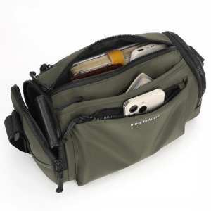 Горизонтальная текстильная мужская сумка Confident AT09-T-34804KH