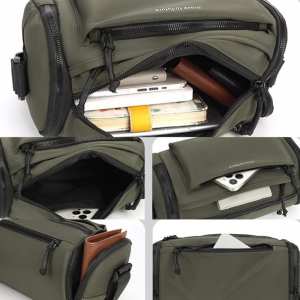 Горизонтальная текстильная мужская сумка Confident AT09-T-34804KH