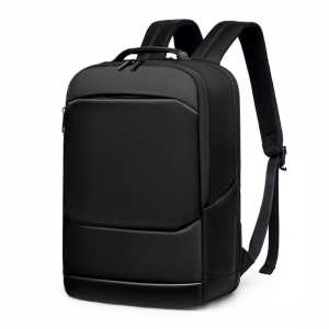 Вместительній тканевый черный рюкзак на два отдела Confident AT09-T-34820A