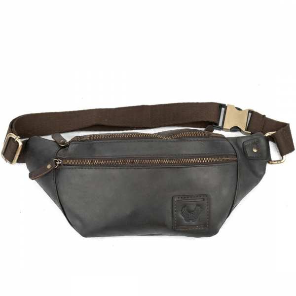 Чоловіча сумка на пояс зі шкіри Ruff Ryder RR-4338DB