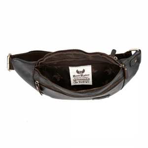 Чоловіча сумка на пояс зі шкіри Ruff Ryder RR-4338DB