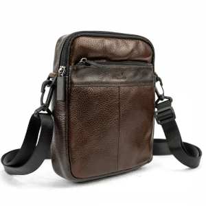 Маленька шкіряна чоловіча сумка через плече Ruff Ryder RR-012-1DB