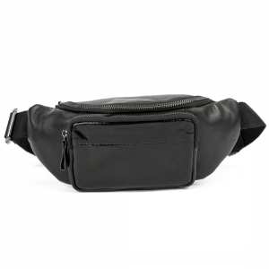 Бананка з натуральної шкіри чорна Ruff Ryder RR-7152-1A