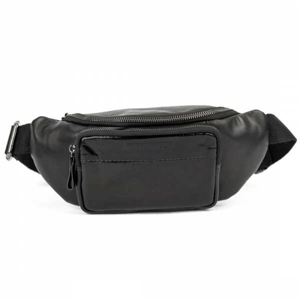 Бананка з натуральної шкіри чорна Ruff Ryder RR-7152-1A