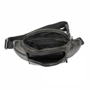 Бананка з натуральної шкіри чорна Ruff Ryder RR-7152-1A