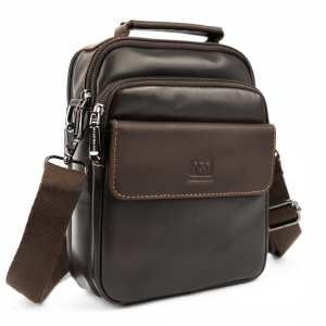 Кожаная мужская барсетка с ручкой коричневая Ruff Ryder RR-10097C Кожаная мужская барсетка с ручкой коричневая Ruff Ryder RR-10097C