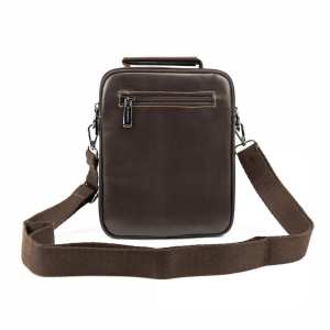 Шкіряна чоловіча барсетка з ручкою коричнева Ruff Ryder RR-10097C
