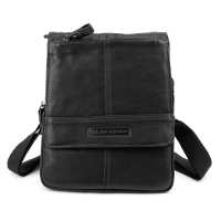 Мужская кожаная тонкачя сумка с клапаном Ruff Ryder RR-9098-1A