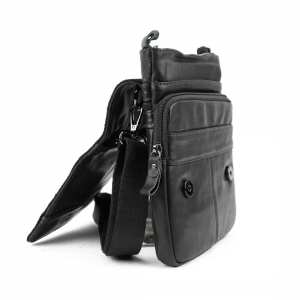 Чоловіча шкіряна тонка сумка з клапаном Ruff Ryder RR-9098-1A