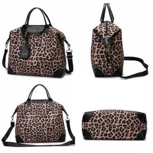 Текстильная женская сумка леопард беж Confident TB1-T-841B-LEO