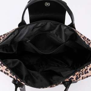 Текстильная женская сумка леопард беж Confident TB1-T-841B-LEO