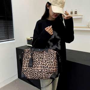 Текстильная женская сумка леопард беж Confident TB1-T-841B-LEO