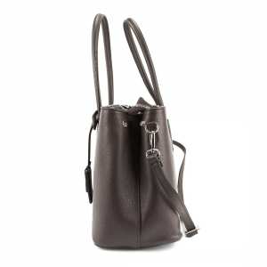 Классическая женская кожаная сумка шоколадного цвета Firenze Italy F-IT-7601DB