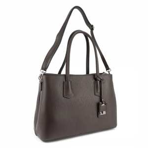 Классическая женская кожаная сумка шоколадного цвета Firenze Italy F-IT-7601DB