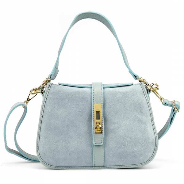 Женское замшевое кроссбоди на застежке Firenze Italy F-IT-9895BL