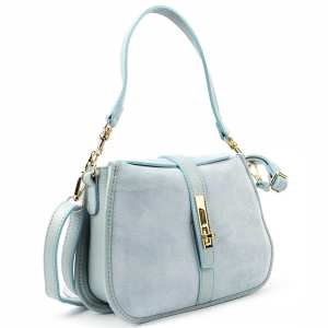 Женское замшевое кроссбоди на застежке Firenze Italy F-IT-9895BL