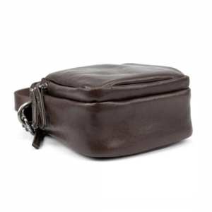 Мессенджер маленький кожаный черный TIDING BAG 333-1C