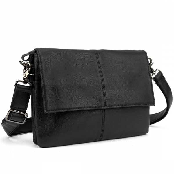 Шкіряна сумка через плече горизонтальна тонка Tiding Bag 82298A