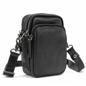 Мессенджер маленький кожаный черный TIDING BAG 333-1A Мессенджер маленький кожаный черный TIDING BAG 333-1A