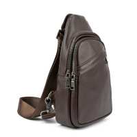 Сумка-слинг мужская кожаная TDING BAG 8010C