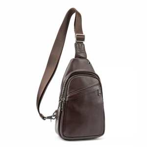 Сумка-слинг мужская кожаная TDING BAG 8010C