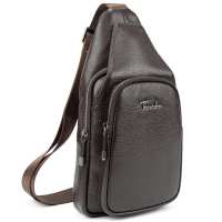 Мужской кожаный коричневый слинг на плечо Tavinchi TV-SM8-681C-1