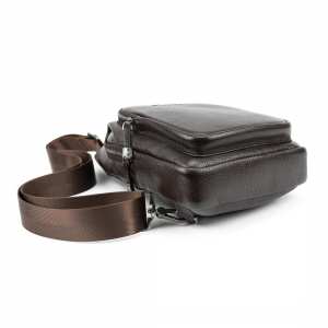 Мужской кожаный коричневый слинг на плечо Tavinchi TV-SM8-681C-1