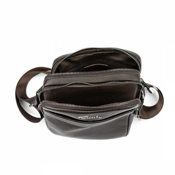 Кожаный мужской коричневый слинг через плечо флотар Tavinchi TV-SM8-830C-FL