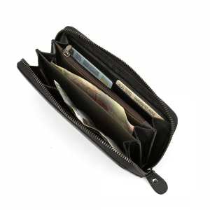 Клатч шкіряний чорний Tiding Bag M39-4007A