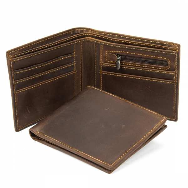 Портмоне винтажное кожаное Tiding Bag M39-8062R