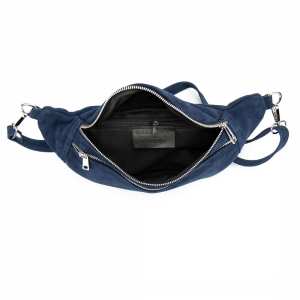 Женская поясная сумка из замши Firenze Italy F-IT-98601BL