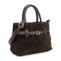 Мягкая замшевая сумка кроссбоди с акцентным ремешком Firenze Italy F-IT-05253DB