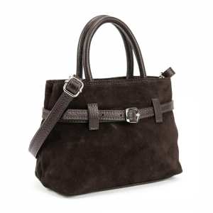 Мягкая замшевая сумка кроссбоди с акцентным ремешком Firenze Italy F-IT-05253DB