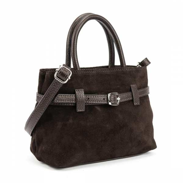 Мягкая замшевая сумка кроссбоди с акцентным ремешком Firenze Italy F-IT-05253DB