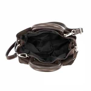 Мягкая замшевая сумка кроссбоди с акцентным ремешком Firenze Italy F-IT-05253DB