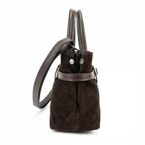 Мягкая замшевая сумка кроссбоди с акцентным ремешком Firenze Italy F-IT-05253DB