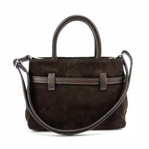 Мягкая замшевая сумка кроссбоди с акцентным ремешком Firenze Italy F-IT-05253DB