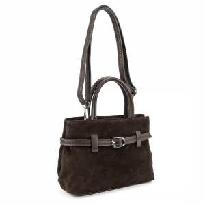 Мягкая замшевая сумка кроссбоди с акцентным ремешком Firenze Italy F-IT-05253DB