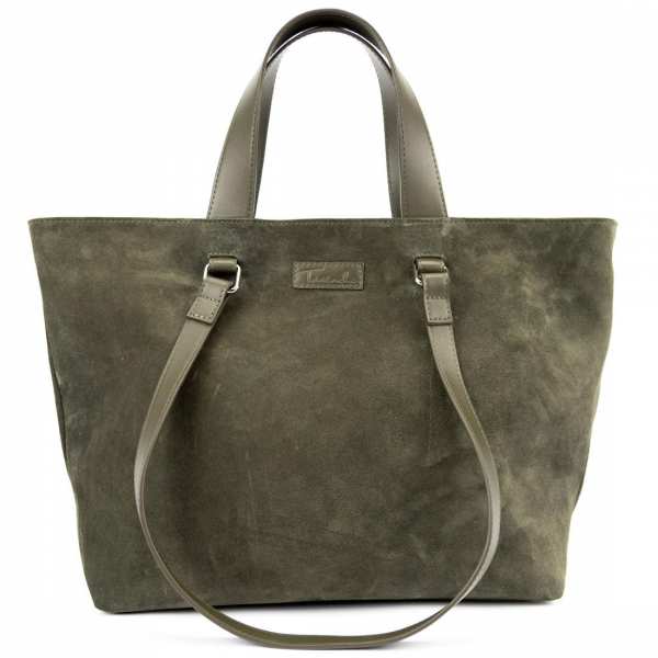 Женский вместительный замшевый шоппер Firenze Italy  CH-018OL-Y
