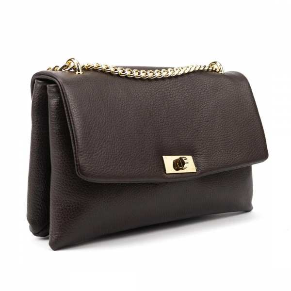 Кроссбоди из кожи на цепочке Firenze Italy  F-IT-8545-1DB