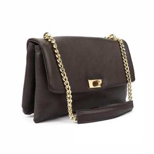 Кроссбоди из кожи на цепочке Firenze Italy  F-IT-8545-1DB