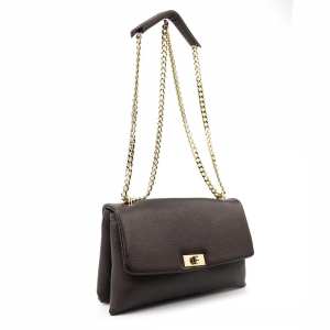 Кроссбоди из кожи на цепочке Firenze Italy  F-IT-8545-1DB