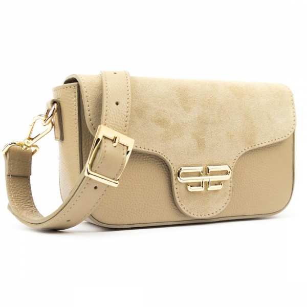 Маленька сумка через плече с акцентной фурнитурой Firenze Italy F-IT-086T