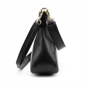 Кроссбоди кожаное на длинной ручке черный цвет Firenze Italy F-IT-98102A