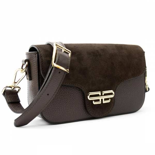 Маленька сумка через плече с акцентной фурнитурой Firenze Italy F-IT-086DB