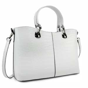 Кожаная женская сумка средних размеров белого цвета Firenze Italy F-IT-5454W-CR Кожаная женская сумка средних размеров белого цвета Firenze Italy F-IT-5454W-CR