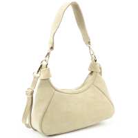 Кроссбоди замшевое на длинной ручке бежевый цвет Firenze Italy F-IT-98101B