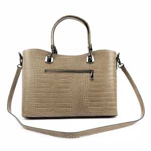 Кожаная женская сумка средних размеров бежевого цвета Firenze Italy F-IT-5454B-CR