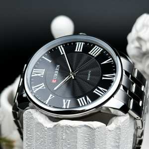 Curren 8422 Silver-Black