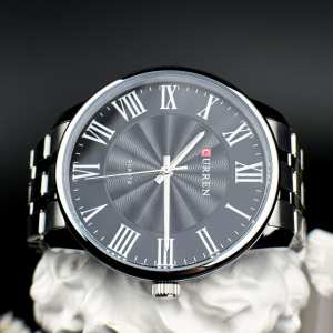 Curren 8422 Silver-Black